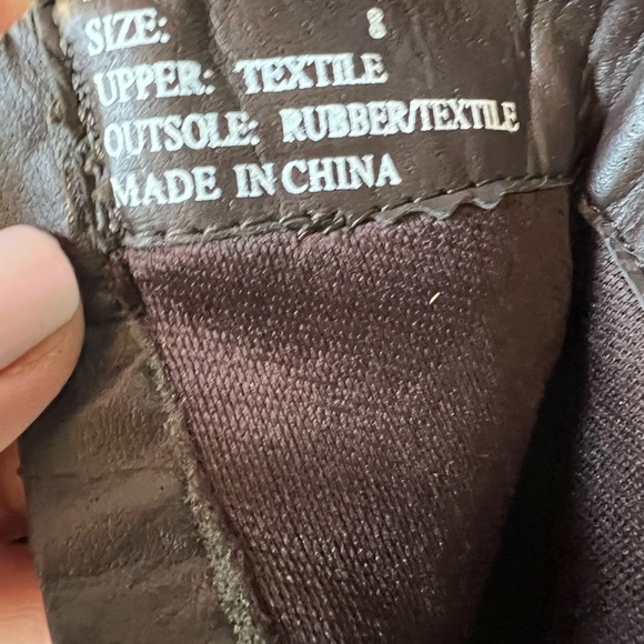 Dots Brown Animal Print Strappy Suede like Open Toe Heeled Boots Size 8 - Picture 7 of 8